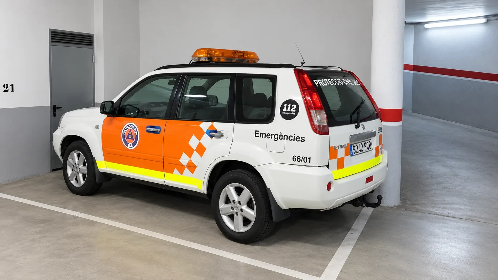 Vehicle de servei municipal de Sils amb retolació